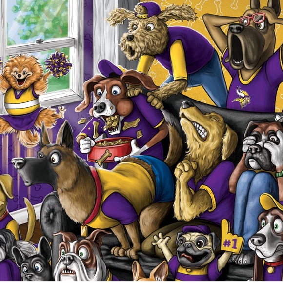 NEW! YouTheFan NFL Minnesota Vikings Purebred Fans 500 Piece Puzzle - Picture 6 of 7